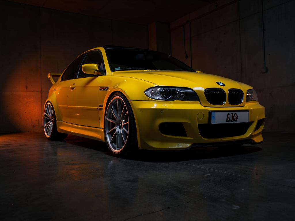 Yellow BMW E92 M3 hero car available for film and TV hire